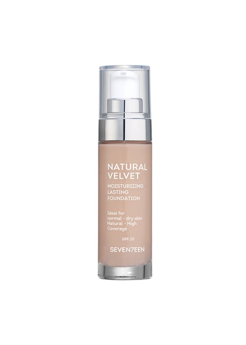 SEVENTEEN NATURAL VELVET LONGLASTING FOUNDATION SPF20 N.5 MEDIUM BEIGE 30ML