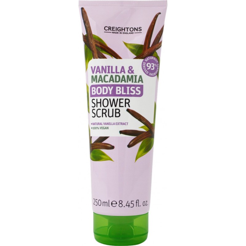 GREIGHTONS SHOWER SCRUB VANILLA-MACADAMIA BODY BLISS 250ML