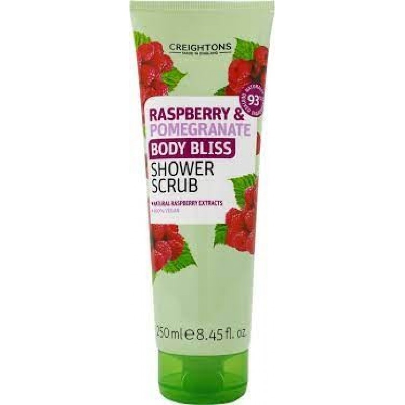 CREIGHTONS SHOWER SCRUB RASPBERRY-POMEGRANATE BODY LISS 250ML