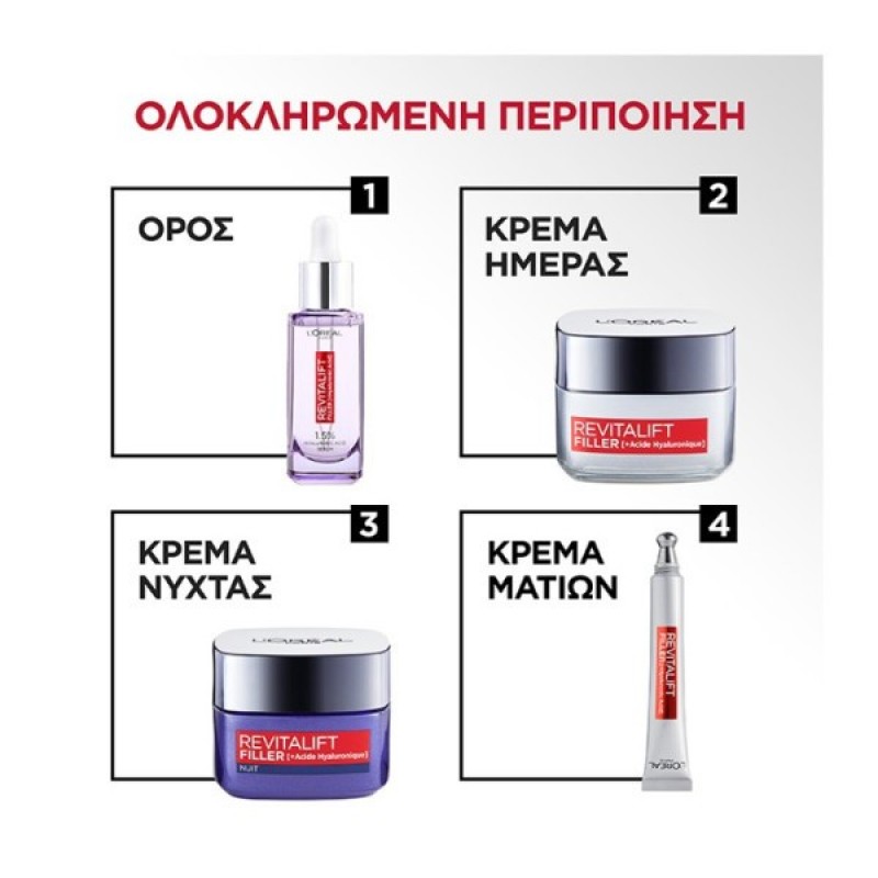 LOREAL REVITALIFT FILLER ΑΝΤΙΓΗΡΑΝΤΙΚΗ ΚΡΕΜΑ ΝΥΚΤΟΣ 50ML