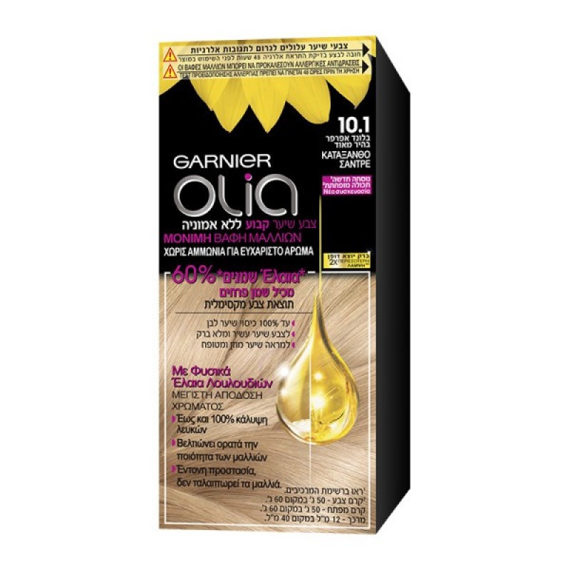 OLIA COLOR ΧΩΡΙΣ ΑΜΜΩΝΙΑ N.10.1 ΚΑΤΑΞΑΝΘΟ ΣΑΝΤΡΕ 112ML