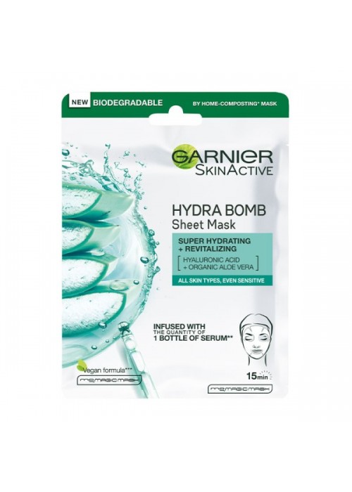 GARNIER HYALURONIC ALOE ΥΦΑΣΜΑΤΙΝΗ ΜΑΣΚΑ ΠΡΟΣΩΠΟΥ 28GR