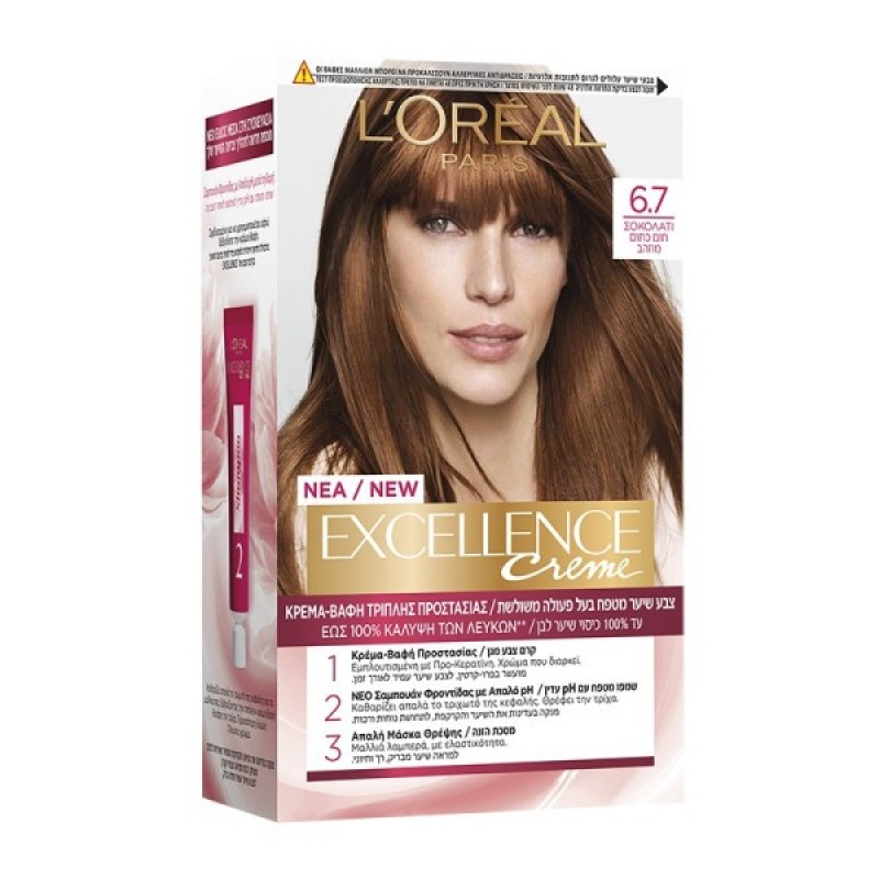 LOREAL EXCELLENCE COLOR CREME N.6.7 ΣΟΚΟΛΑΤΙ 200ML