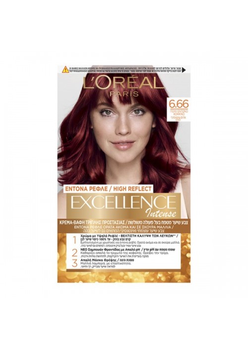 LOREAL EXCELLENCE COLOR INTENSE N.6.66 ΠΟΛΥ ΕΝΤΟΝΟ ΚΟΚΚΙΝΟ 200ML