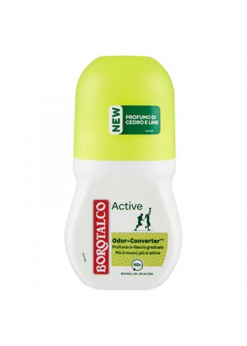 BOROTALCO ROLLON ΑΠΟΣΜΗΤΙΚΟ ACTIVE ΦΡΕΣΚΑΔΑ ΚΙΤΡΟΥ ΚΑΙ ΛΑΙΜ 50ML