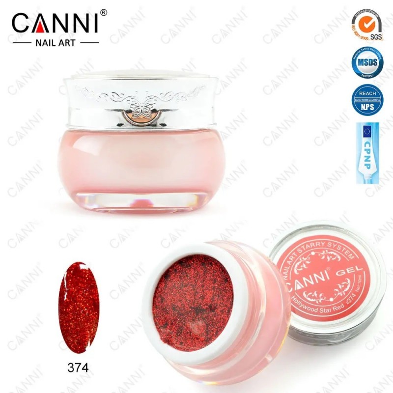 CANNI GEL STARRY UV N.374 HOLLYWOOD STAR RED 10ML