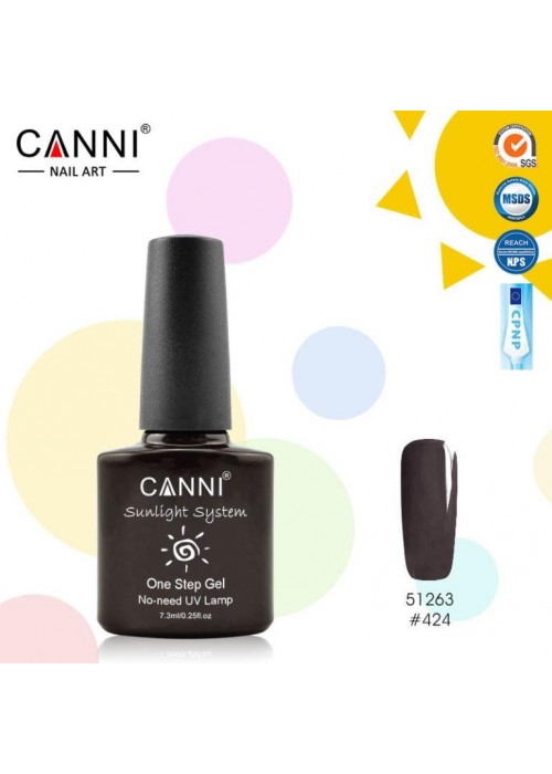 CANNI HYBRID NAIL COLOR SUNLIGHT SYSTEM N.424 7.3ML