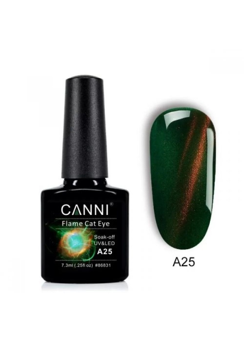 CANNI HYBRID NAIL COLOR FLAME CAT EYE N.A25 7.3ML