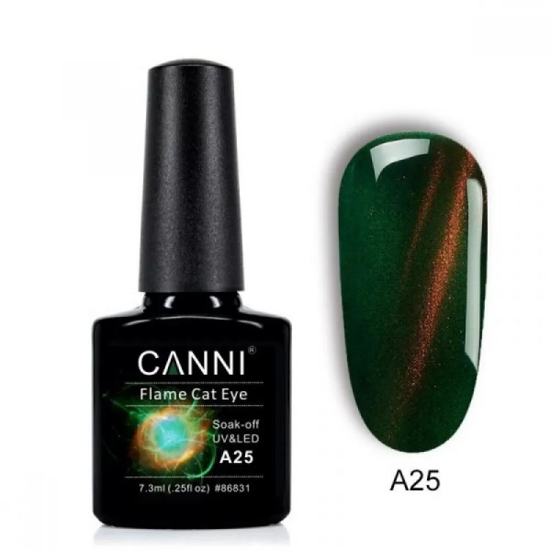 CANNI HYBRID NAIL COLOR FLAME CAT EYE N.A25 7.3ML