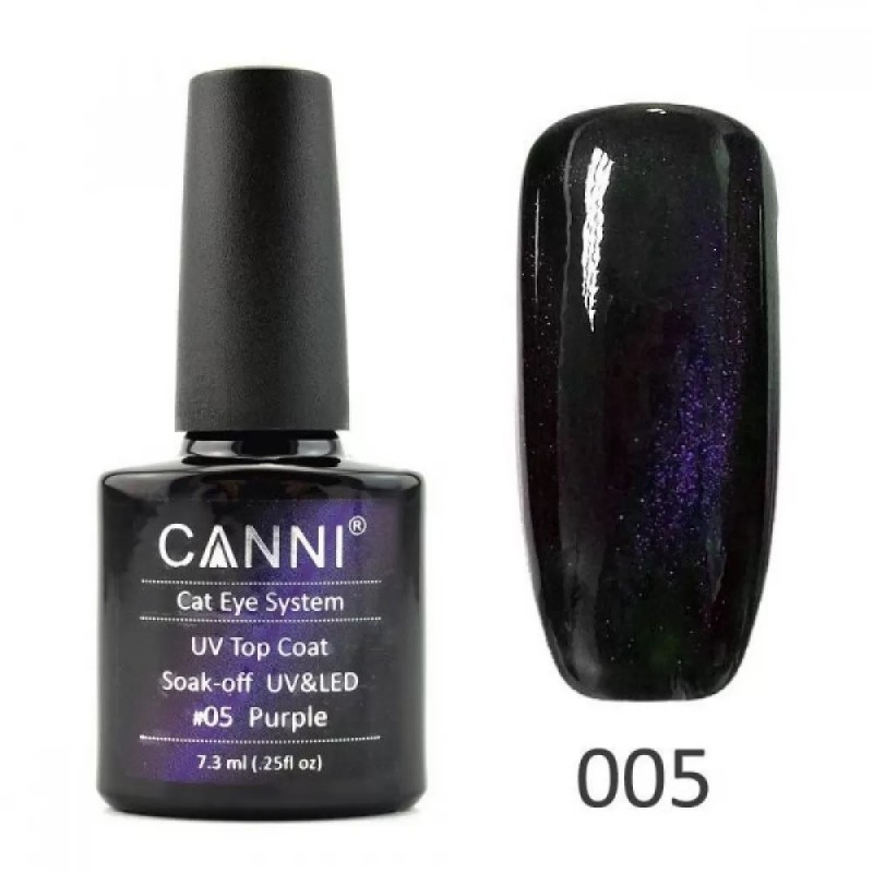 CANNI HYBRID NAIL COLOUR CAT ΕΥΕ SYSTEM N.05 PURPLE 7.3ML