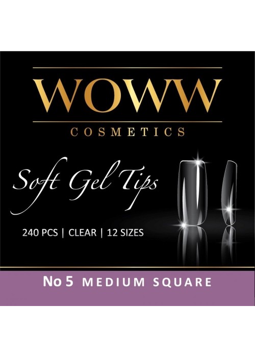 ΝΥΧΙΑ SOFT GELS WOWW SQUARE MEDIOUM N.5 240ΤΕΜ