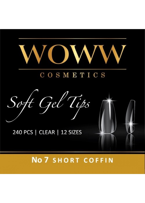 ΝΥΧΙΑ SOFT GELS WOWW COFFIN SHORT N.7 240ΤΕΜ