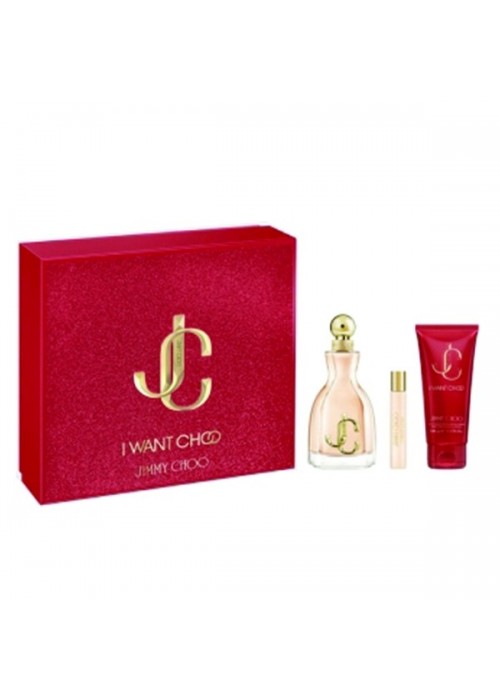 JIMMY CHOO I WANT CHOO SET EDP 100ML+ BODY LOTION 100ML+EDP 7.5ML