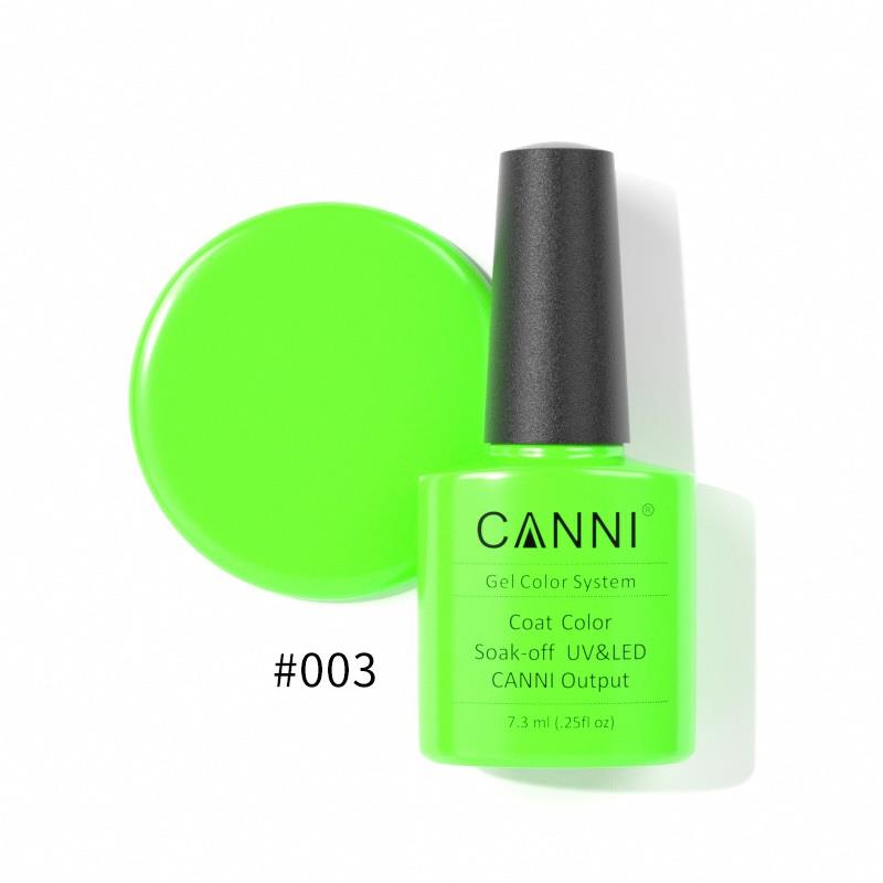 CANNI HYBRID NAIL COLOR N.003 7.3ML NEON LIME