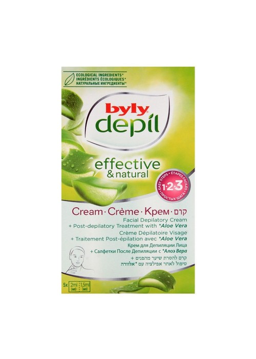 BYLY DEPIL EFFECTIVE AND NATURAL ΑΠΟΤΡΙΧΩΤΙΚΗ ΚΡΕΜΑ ALOE VERA 20ML