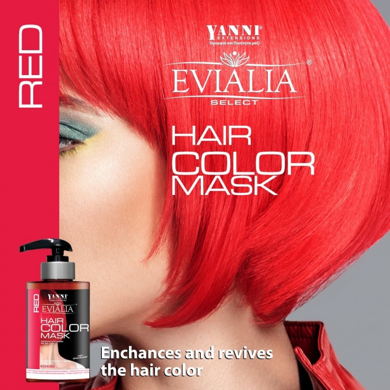 YANNI EVIALIA ΜΑΣΚΑ ΜΑΛΛΙΩΝ COLOUR RED 300ML