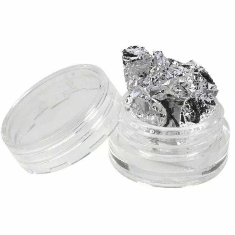 NAIL ART SILVER FOIL FLAKES