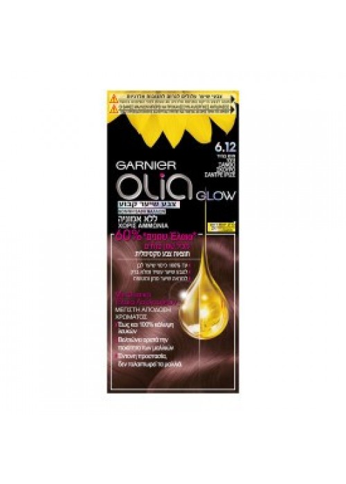 GARNIER OLIA COLOR AMMONIA FREE N.6.12 ΞΑΝΘΟ ΣΚΟΥΡΟ ΣΑΝΤΡΕ ΙΡΙΖΕ 112ML