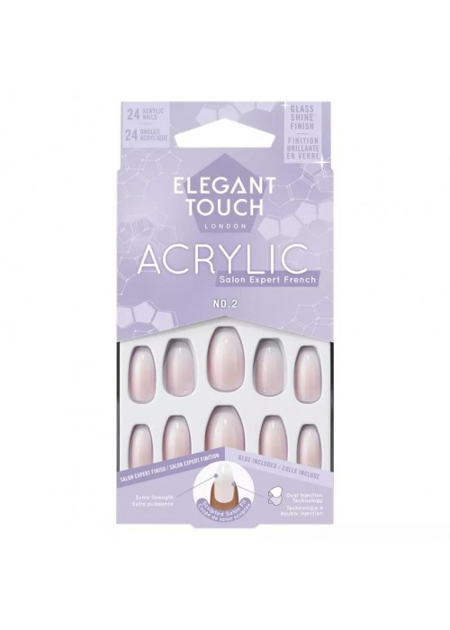 ELEGANT TOUCH ACRYLIC FRENCH COFFIN FALSE NAILS N.02