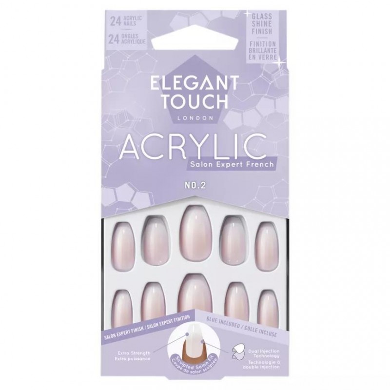 ELEGANT TOUCH ACRYLIC FRENCH COFFIN FALSE NAILS N.02