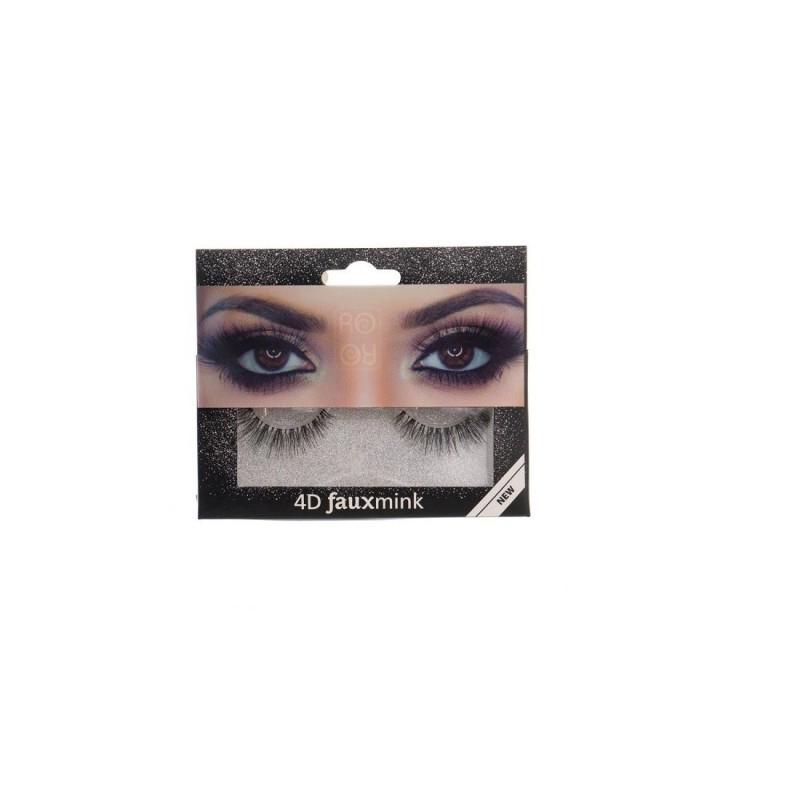 RO RO ΒΛΕΦΑΡΙΔΕΣ 4D FAUXMINK EYELASHES WITH GLUE N.16