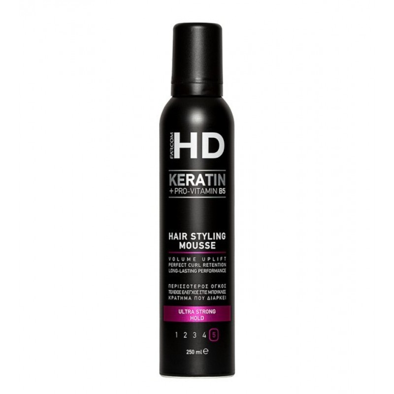 FARCOM HD KERATIN ΑΦΡΟΣ ΜΑΛΛΙΩΝ ULTRA STRONG N.5 250ML