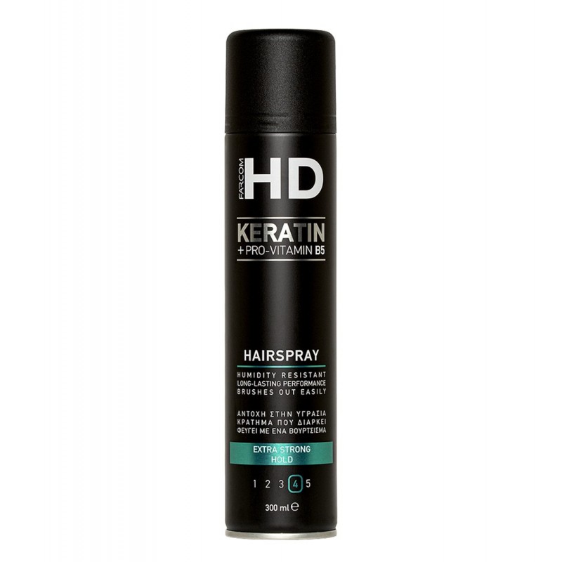 FARCOM HD KERATIN NON-AEROSOL ΛΑΚ ΕΞΤΡΑ ΔΥΝΑΤΟ ΚΡΑΤΗΜΑ Ν.4 200ML