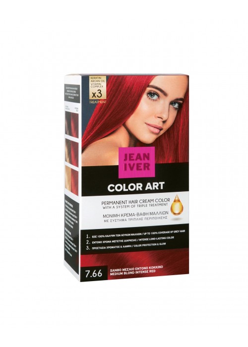 JEAN IVER COLOR KIT N.7.66 ΞΑΝΘΟ ΜΕΣΑΙΟ ΕΝΤΟΝΟ ΚΟΚΚΙΝΟ