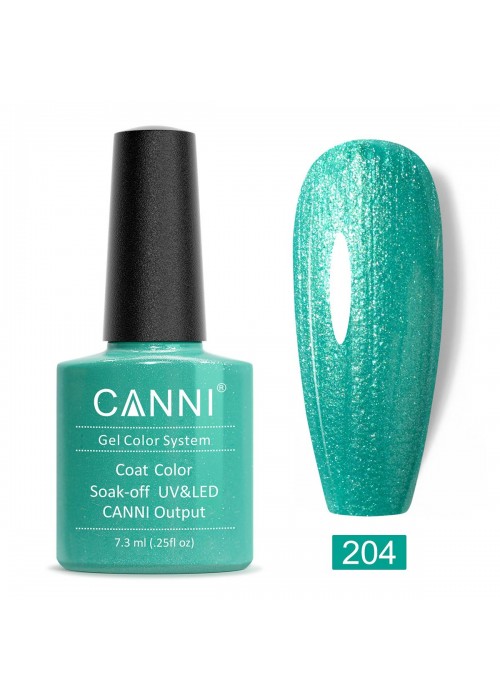 CANNI HYBRID NAIL COLOR N.204 SHINY PEACOCK GREEN 7.3ML