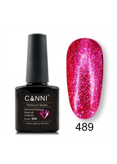 CANNI PLATINUM GEL POLISH N.489 CARMINE PLATINUM 7.3ML