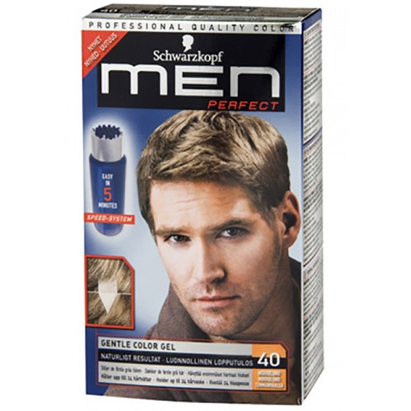 SCHWARZKOPF MEN PERFECT ANTI-GREY COLOR GEL Ν.40 ΞΑΝΘΟ ΣΚΟΥΡΟ ΦΥΣΙΚΟ 80ML