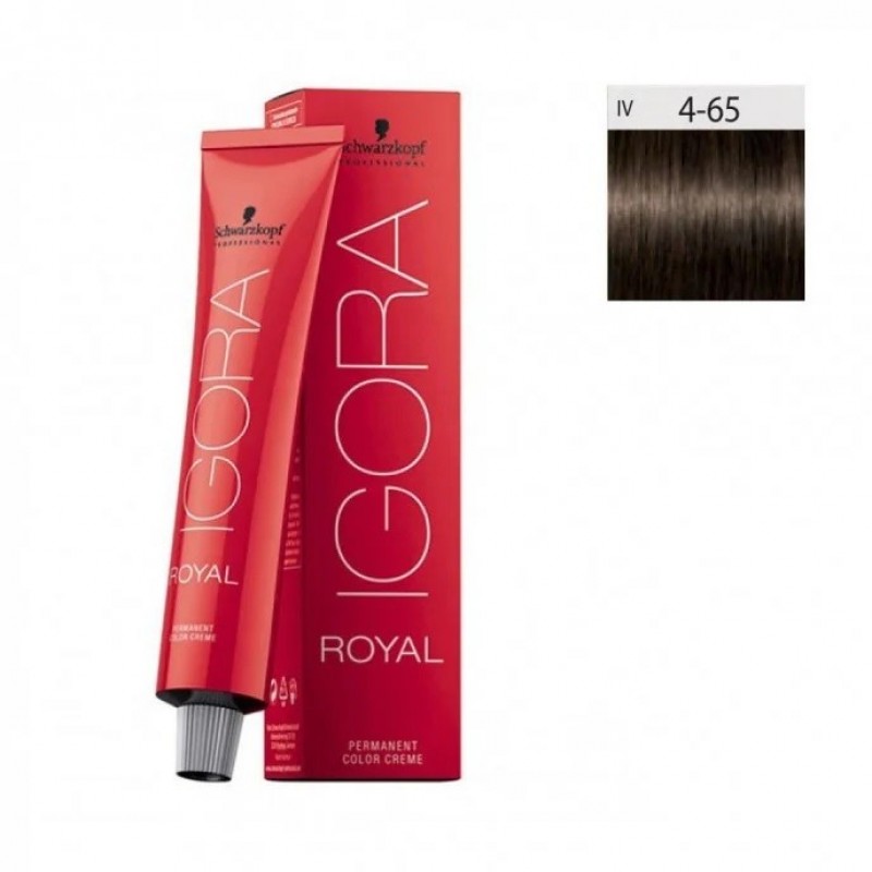 SCHWARZKOPF IGORA ROYAL N.4-65 ΚΑΣΤΑΝΟ ΜΕΣΑΙΟ ΜΟΚΑ 60ML