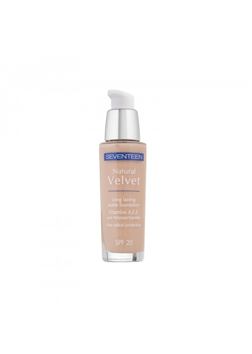 SEVENTEEN NATURAL VELVET LONGLASTING FOUNDATION SPF20 N.3 BEIGE 30ML