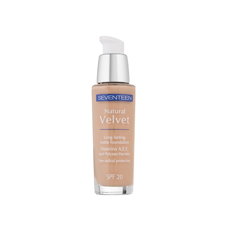 SEVENTEEN NATURAL VELVET LONGLASTING FOUNDATION SPF20 N.7 MATTE 30ML