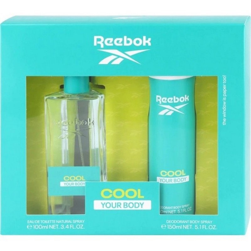 REEBOK COOL YOUR BODY EDT 100ML+BODY SPRAY 150ML