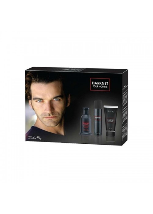 SHIRLEY MAY DARKNET MEN EDT 100ML + BODY SPRAY 75ML + SHOWER GEL 75ML