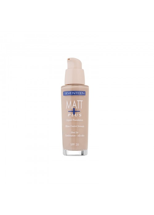 SEVENTEEN MATT PLUS SHINE CONTROL LIQUID MAKE UP N.1 LIGHT BEIGE 30ML