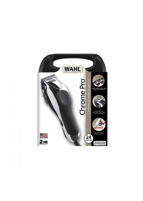 WAHL CHROME PRO HAIRCUT MACHINE KIT 24PCS TYPE 79524-216