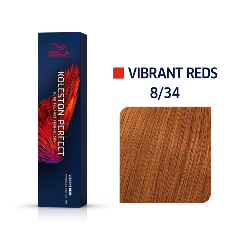 WELLA KOLESTON PERFECT ME+ VIBRANT REDS N.8/34 ΞΑΝΘΟ ΑΝΟΙΧΤΟ ΧΡΥΣΟ ΚΟΚΚΙΝΟ 60ML