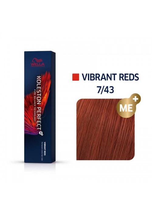 WELLA KOLESTON PERFECT ME+ VIBRANT REDS 7/43 ΞΑΝΘΟ ΚΟΚΚΙΝΟ ΧΡΥΣΟ 60ML