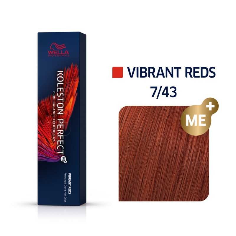 WELLA KOLESTON PERFECT ME+ VIBRANT REDS 7/43 ΞΑΝΘΟ ΚΟΚΚΙΝΟ ΧΡΥΣΟ 60ML