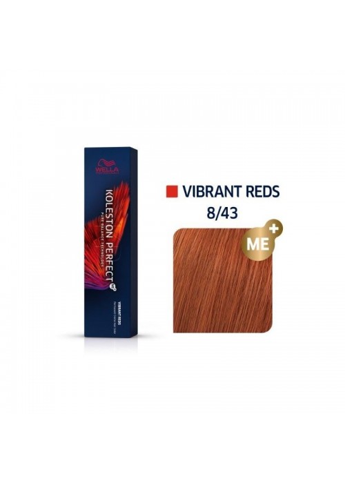 WELLA KOLESTON PERFECT ME+ VIBRANT REDS 8/43 ΞΑΝΘΟ ΑΝΟΙΧΤΟ ΚΟΚΚΙΝΟ ΧΡΥΣΟ  60ML