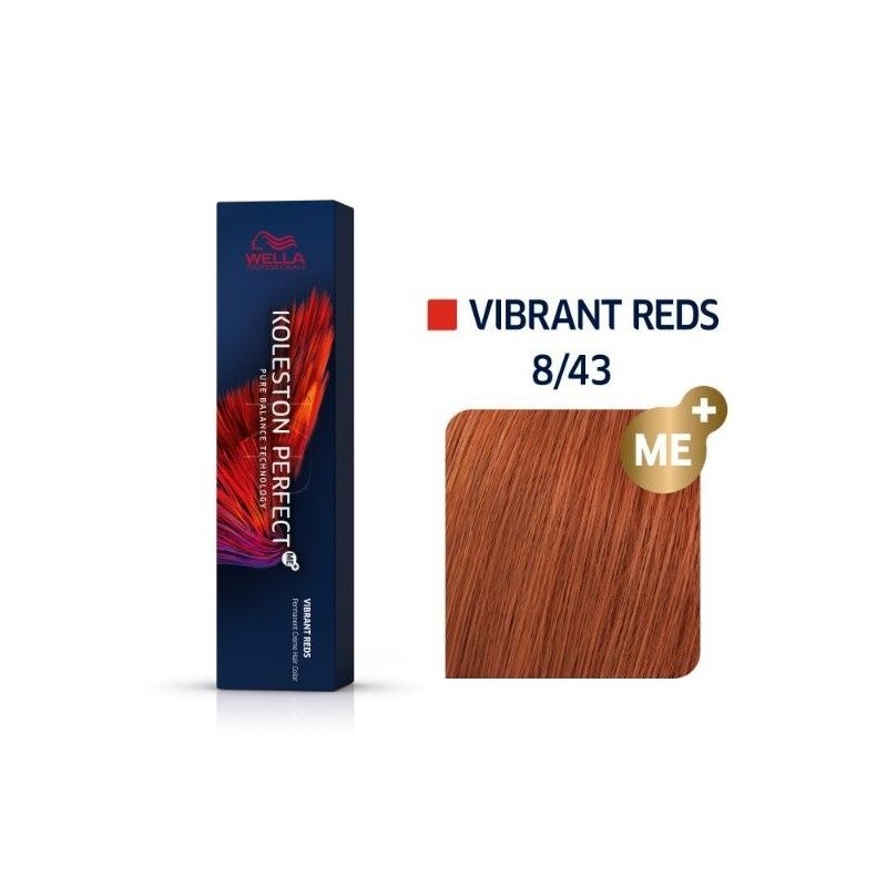 WELLA KOLESTON PERFECT ME+ VIBRANT REDS 8/43 ΞΑΝΘΟ ΑΝΟΙΧΤΟ ΚΟΚΚΙΝΟ ΧΡΥΣΟ  60ML