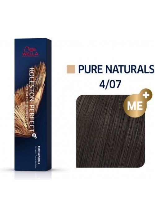 WELLA KOLESTON PERFECT ME+ PURE NATURALS 4/07 ΚΑΣΤΑΝΟ ΦΥΣΙΚΟ ΚΑΦΕ 60ML