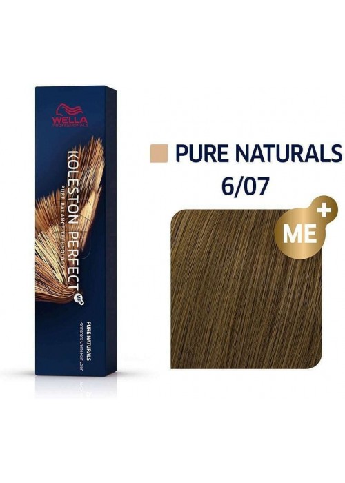 WELLA KOLESTON PERFECT ME+ PURE NATURALS N.6/07 ΞΑΝΘΟ ΣΚΟΥΡΟ ΦΥΣΙΚΟ ΚΑΦΕ 60ML