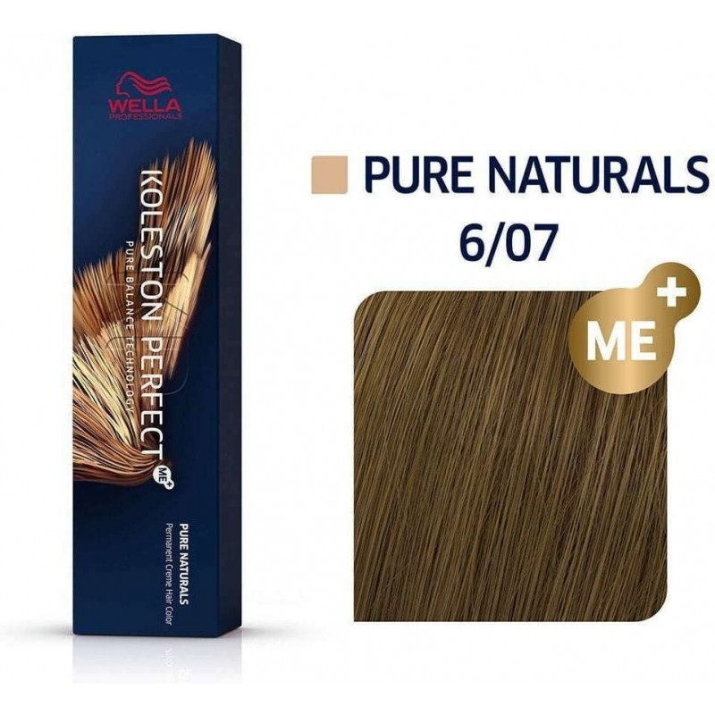 WELLA KOLESTON PERFECT ME+ PURE NATURALS N.6/07 ΞΑΝΘΟ ΣΚΟΥΡΟ ΦΥΣΙΚΟ ΚΑΦΕ 60ML