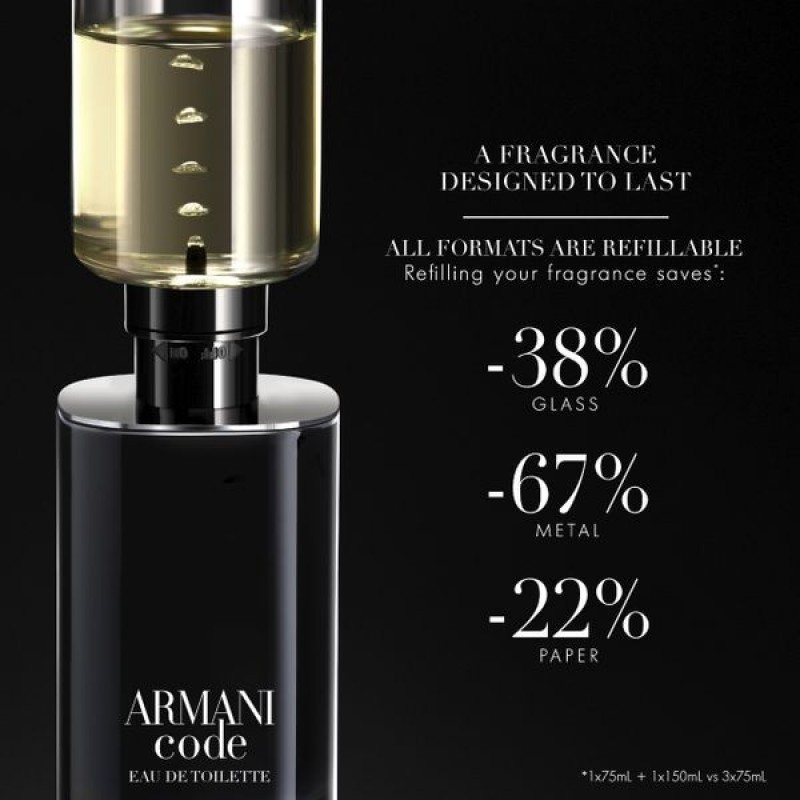 ARMANI CODE REFILLABLE SPRAY EDT 50ML