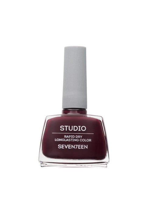 SEVENTEEN STUDIO RAPID DRY LONGLASTING COLOR NAIL N.078 12ML PLUM BROWN