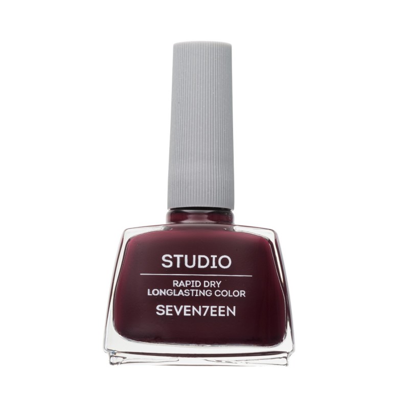 SEVENTEEN STUDIO RAPID DRY LONGLASTING COLOR NAIL N.078 12ML PLUM BROWN