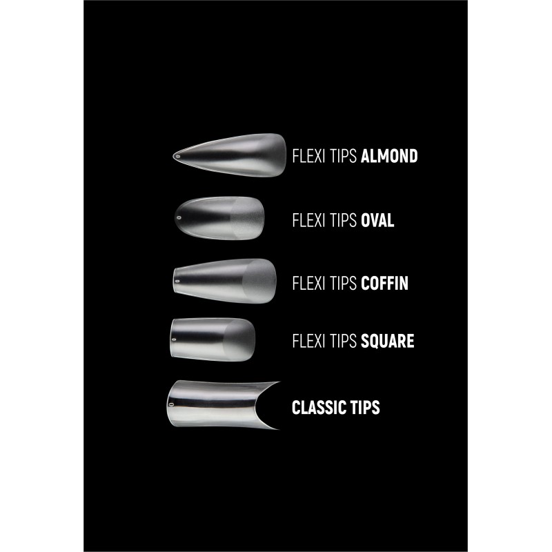 NC NAILS FLEXI TIPS COFFIN 240ΤΕΜ SOFT/MATT TIPS ΔΙΑΦΑΝΑ